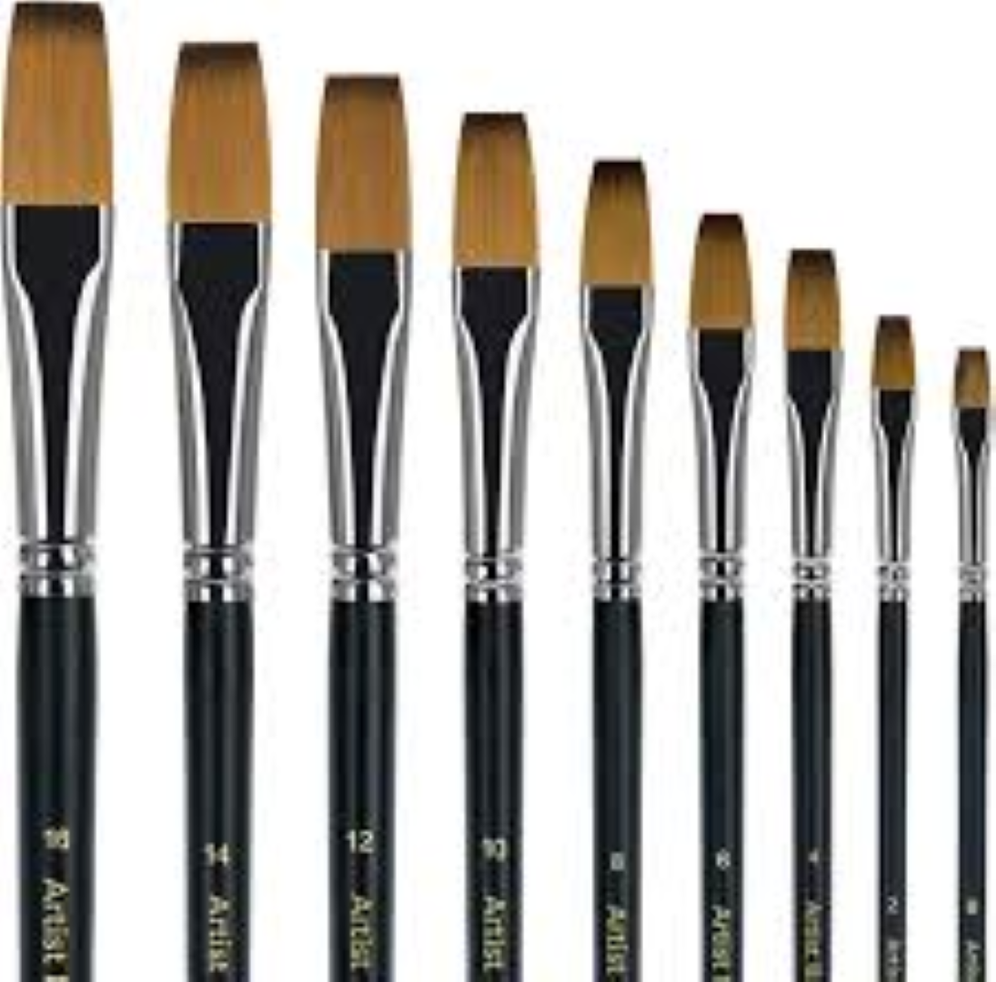 Funbo Pinceaux pour Huile Plats Set = 1-12 FO-BR-579-FLT